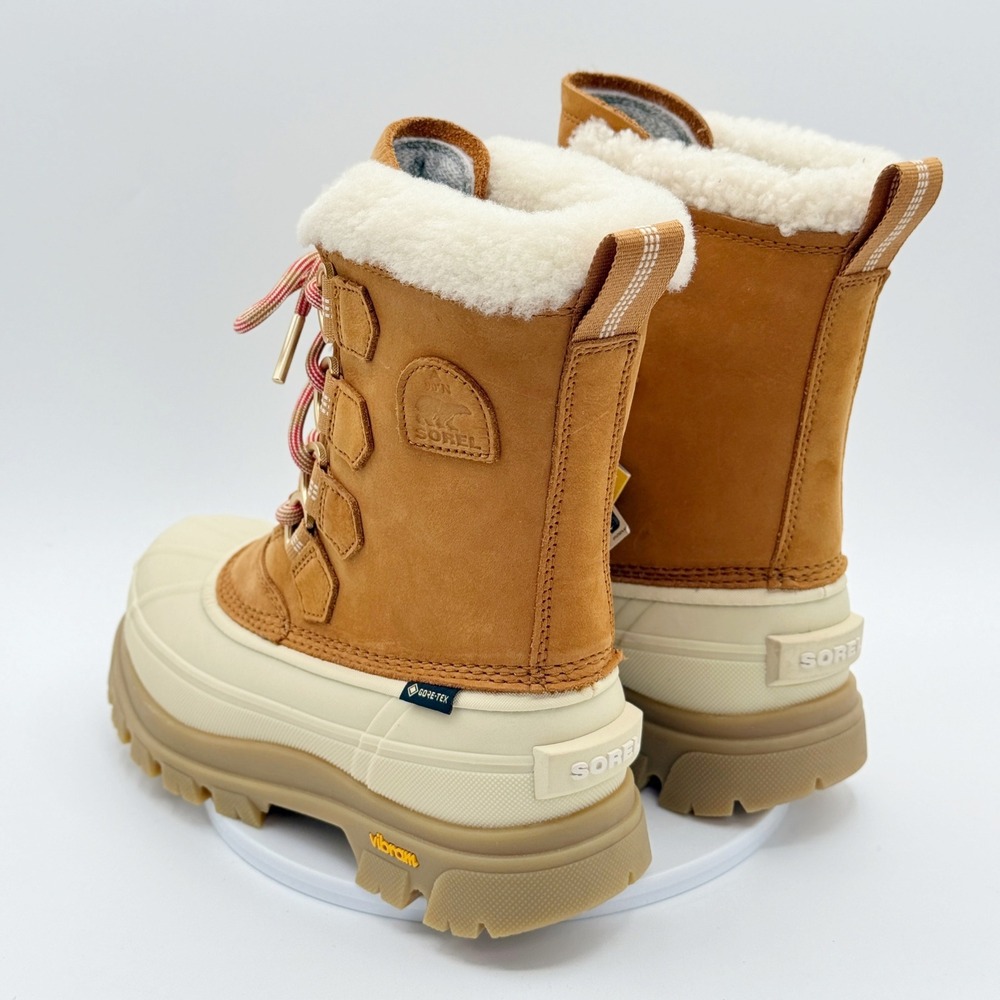 Sorel Caribou Horizon GTX Winter Boots 6.5 Womens Canyon Gold Honey White NEW - Picture 10 of 12